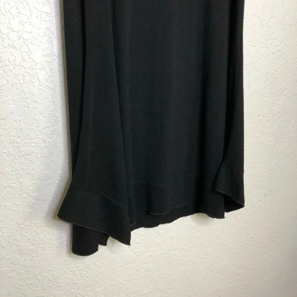 Soft Surroundings black cowl neck knit midi dress size Petite Large PL